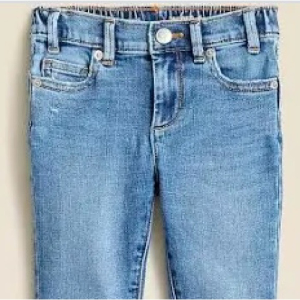 NWT • Crewcuts Girls' runaround jean in faded wave wash - Picture 3 of 4
